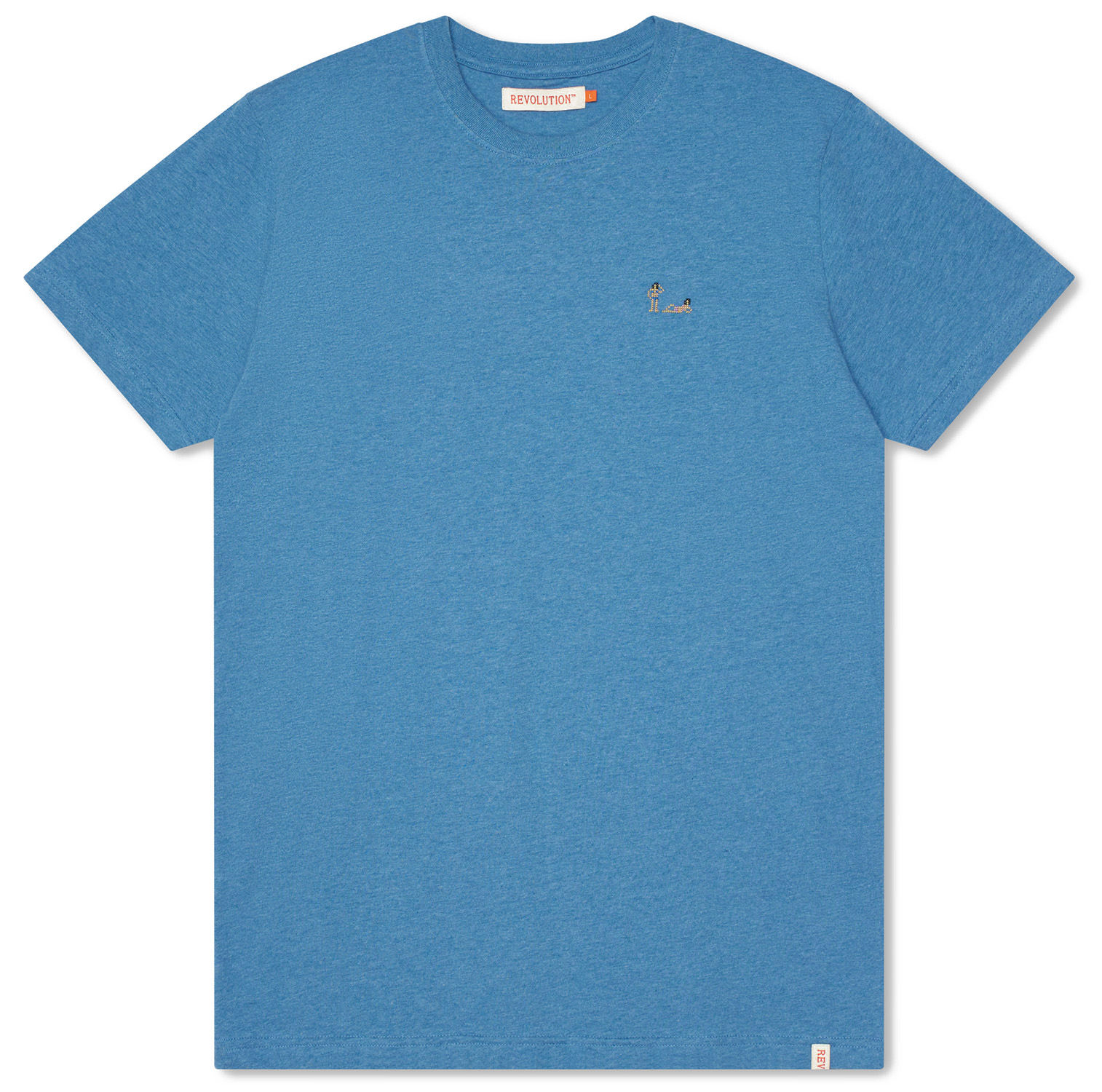 RVLT Revolution Nud T-Shirt Blue Melange 24236