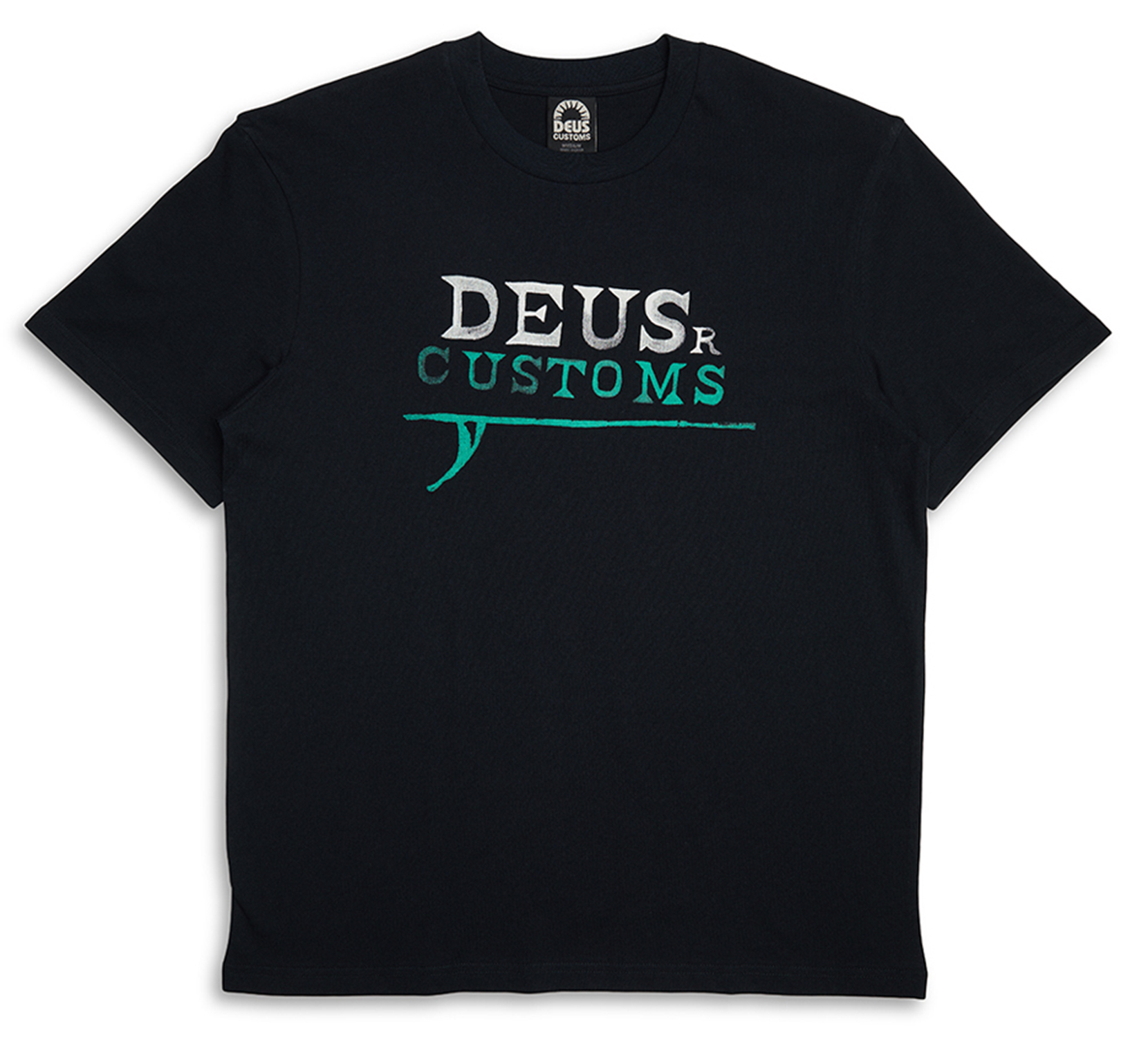 Deus Ex Machina Big Wave T-Shirt Black 24546 Deus Ex Machina Big Wave T-Shirt Black 24546