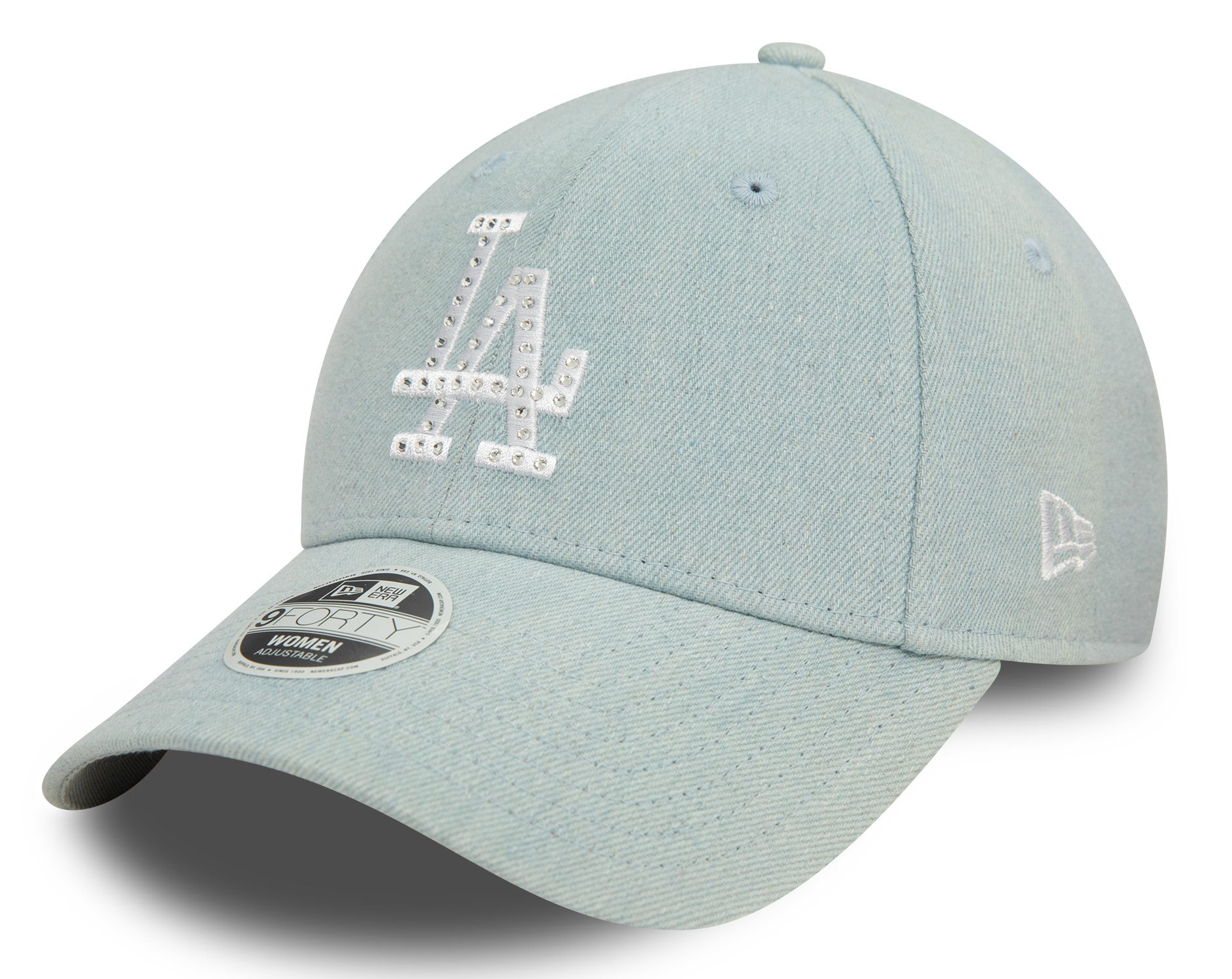 New Era Diamante Denim 9Forty Cap Los Angeles Blau 24676
