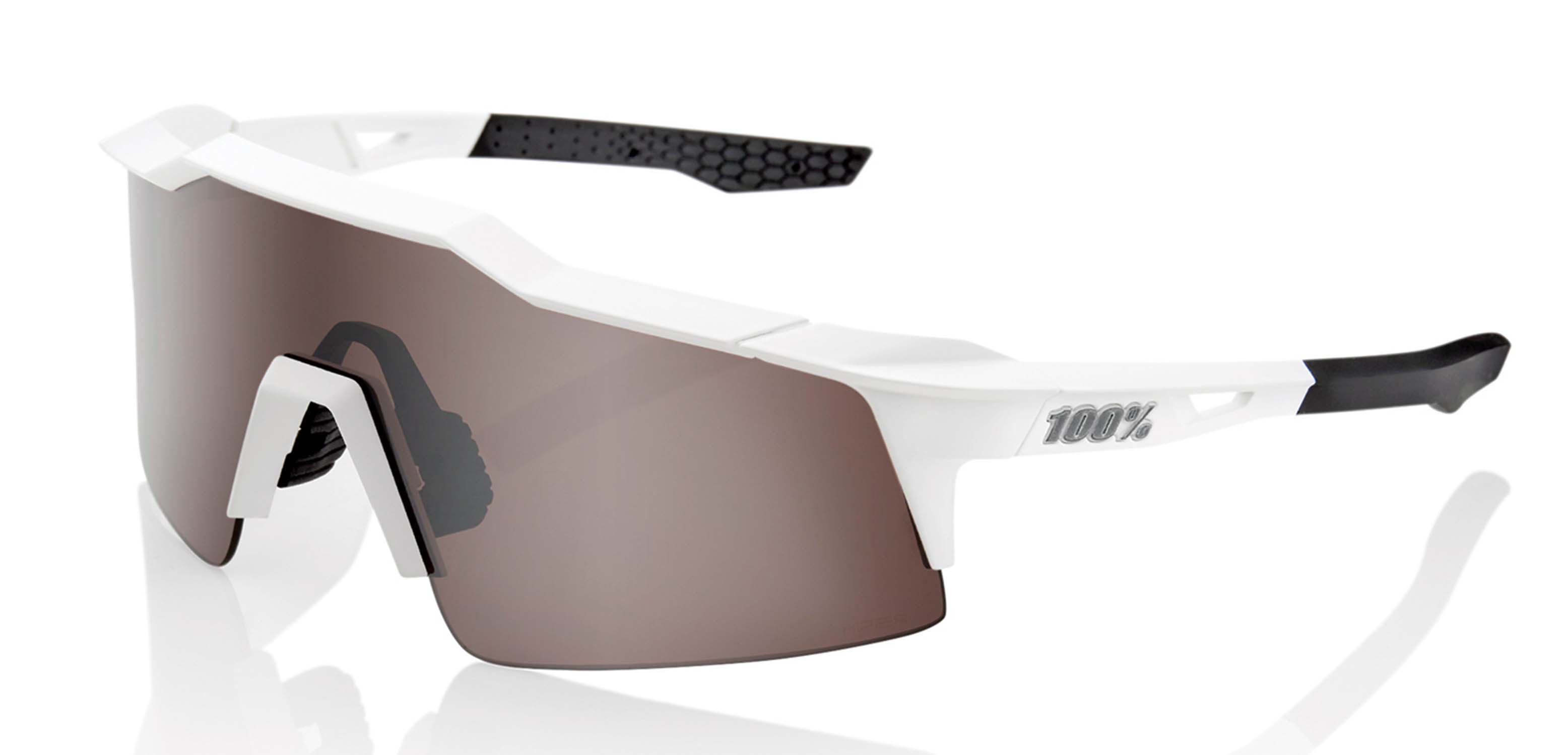 100% Speedcraft SL Small Hiper White Silver Mirror Sonnenbrille