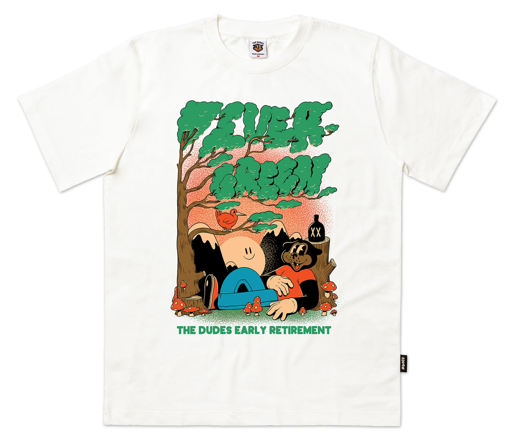 The Dudes Evergreen Seasonal T-Shirt White 25200 The Dudes Evergreen Seasonal T-Shirt White 25200