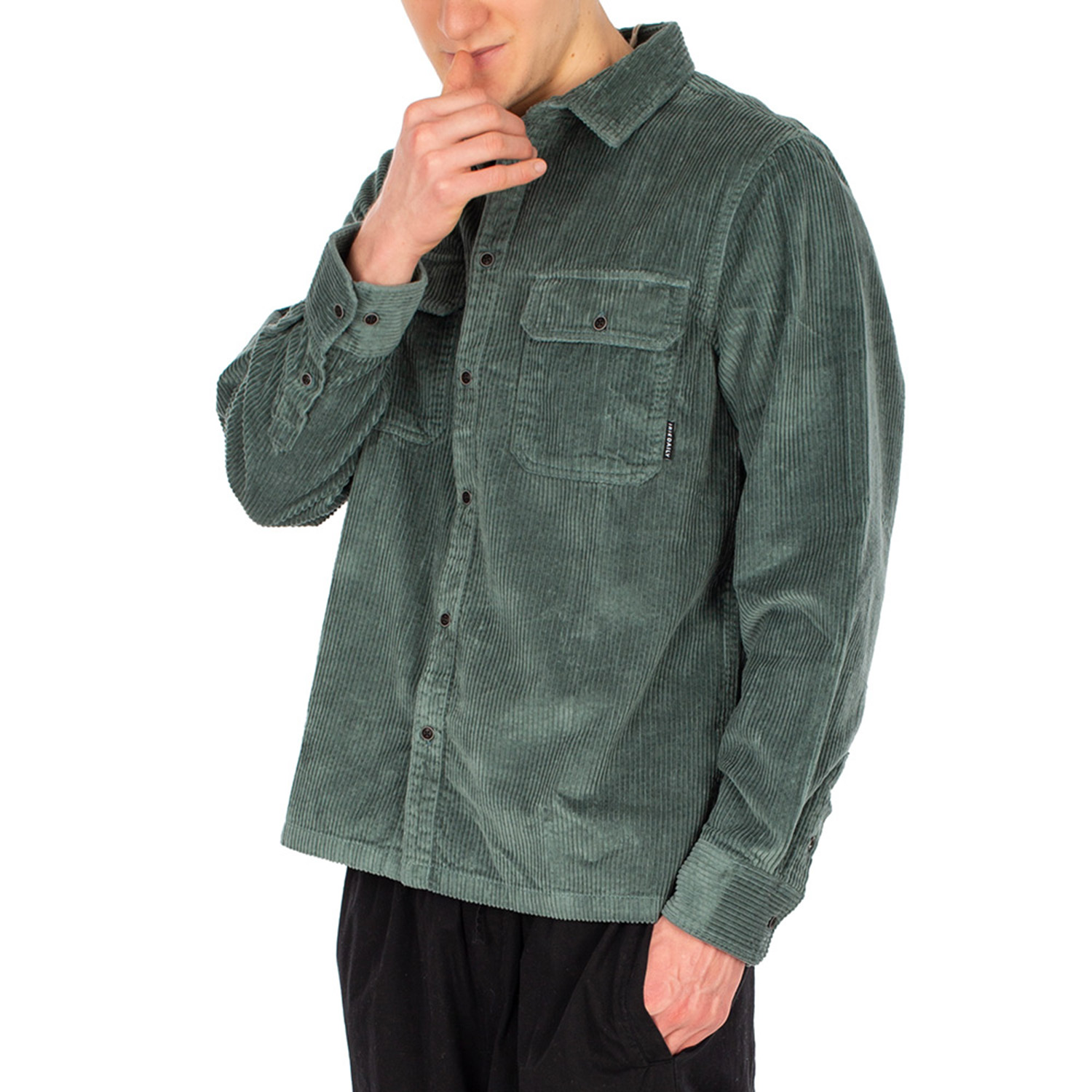 Iriedaily Bubble Cord Shirt Hemd Cool Jungle Green 24517