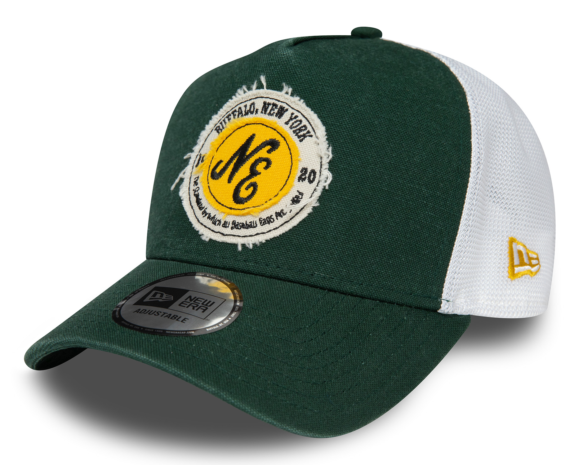 New Era Washed Trucker Cap Dark Green 24219
