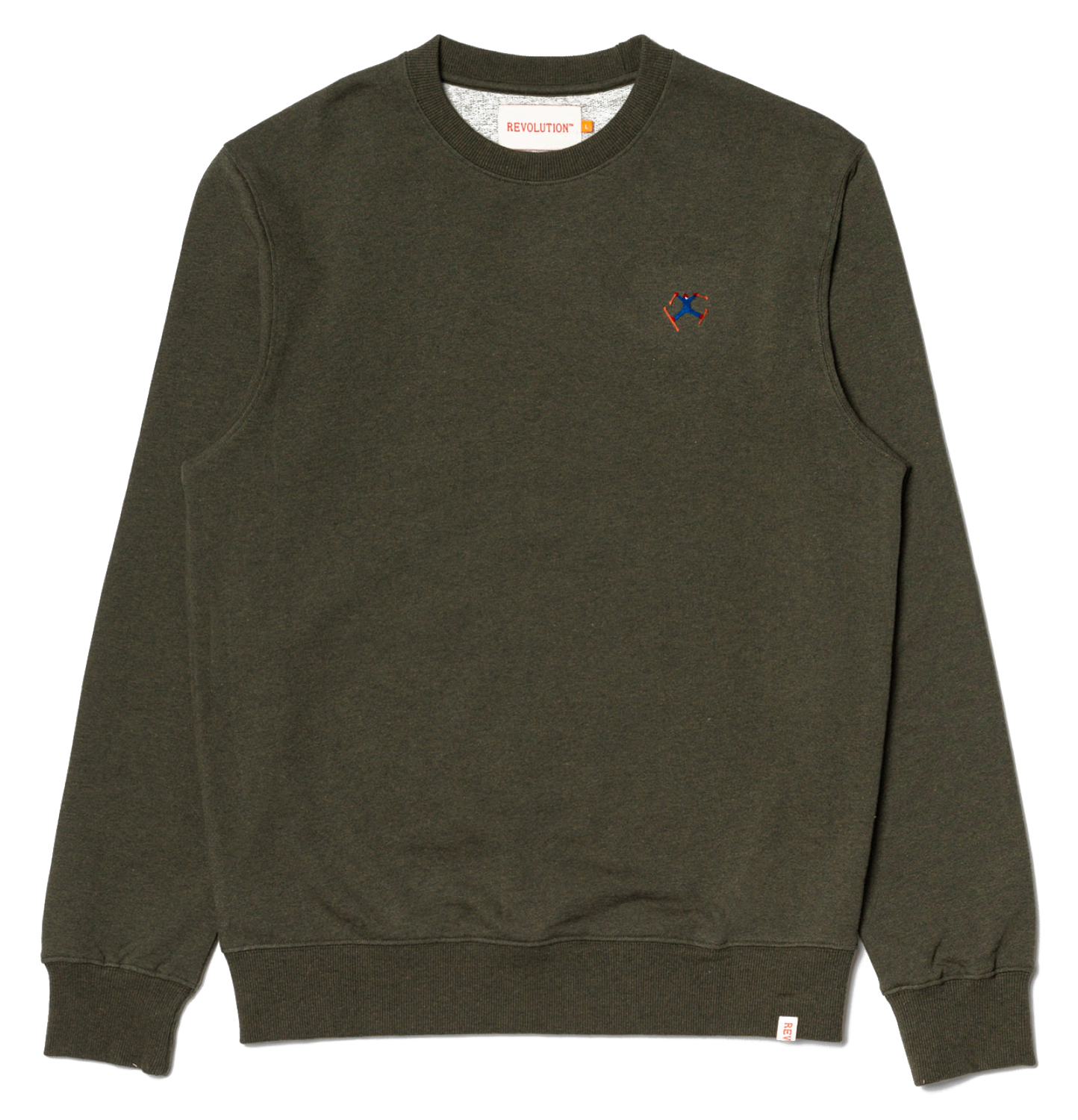 RVLT Revolution Ski Crewneck Army Melange 20785