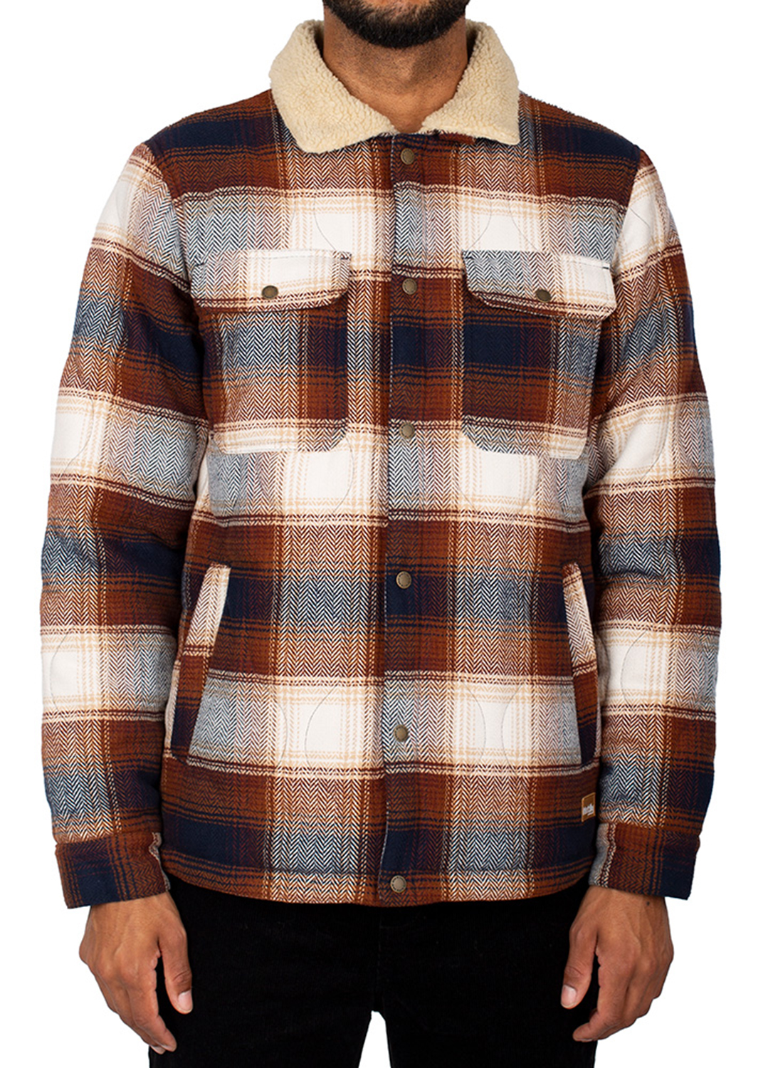 Iriedaily Young Fella Flannel Jacke Navy Brown 23474