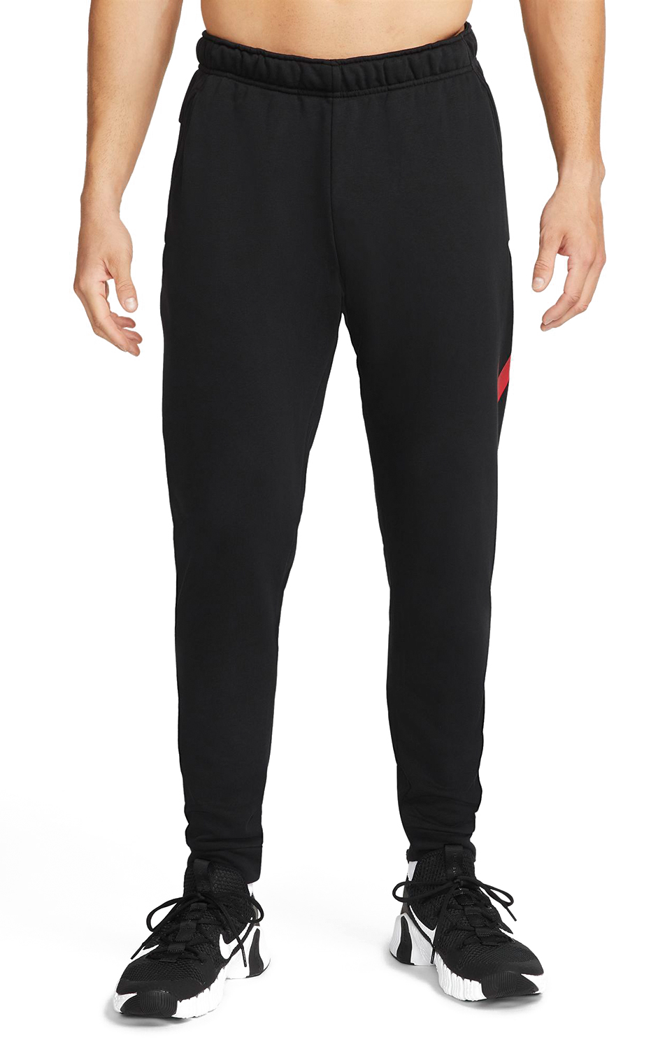 Nike Dri-Fit Tapered Track Pant Black Red 21143