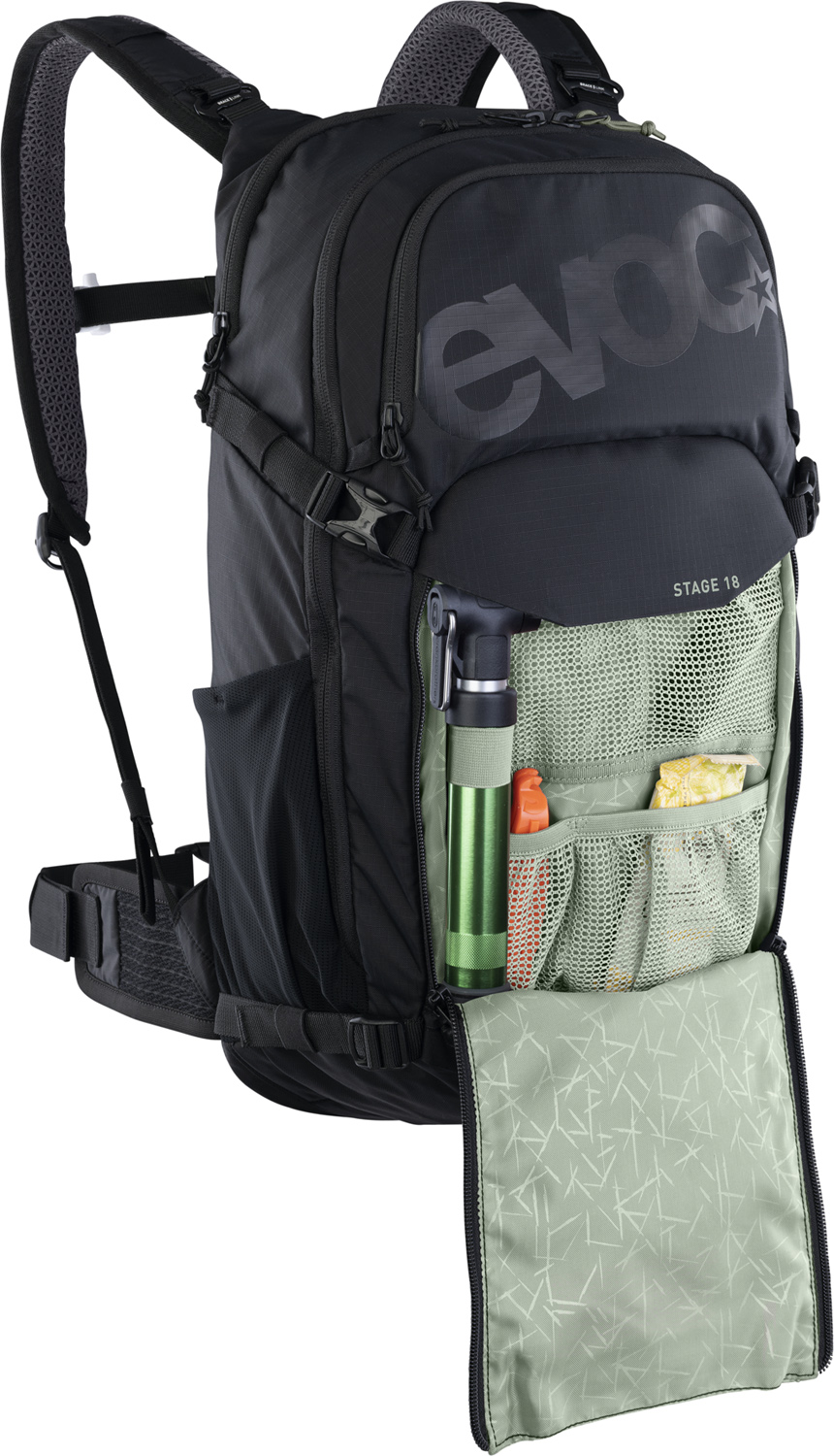 Evoc Stage 18 Black Bike Rucksack