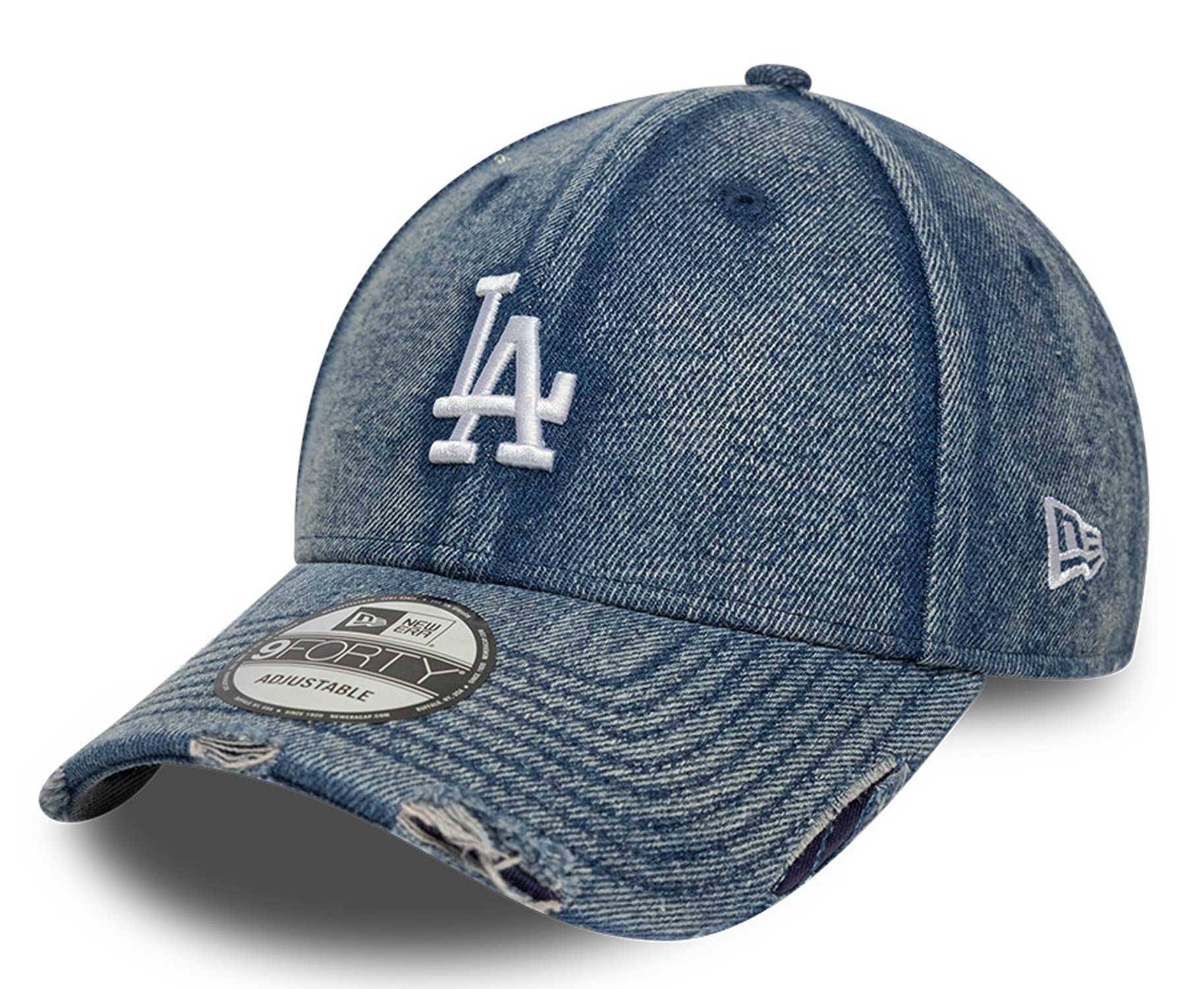 New Era Acid Wash Denim 9Forty Cap Los Angeles Dodgers Blue 26138