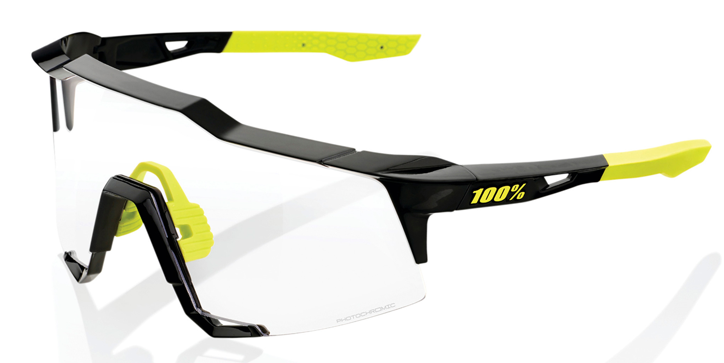 100% Speedcraft Gloss Black Photochromic Sonnenbrille