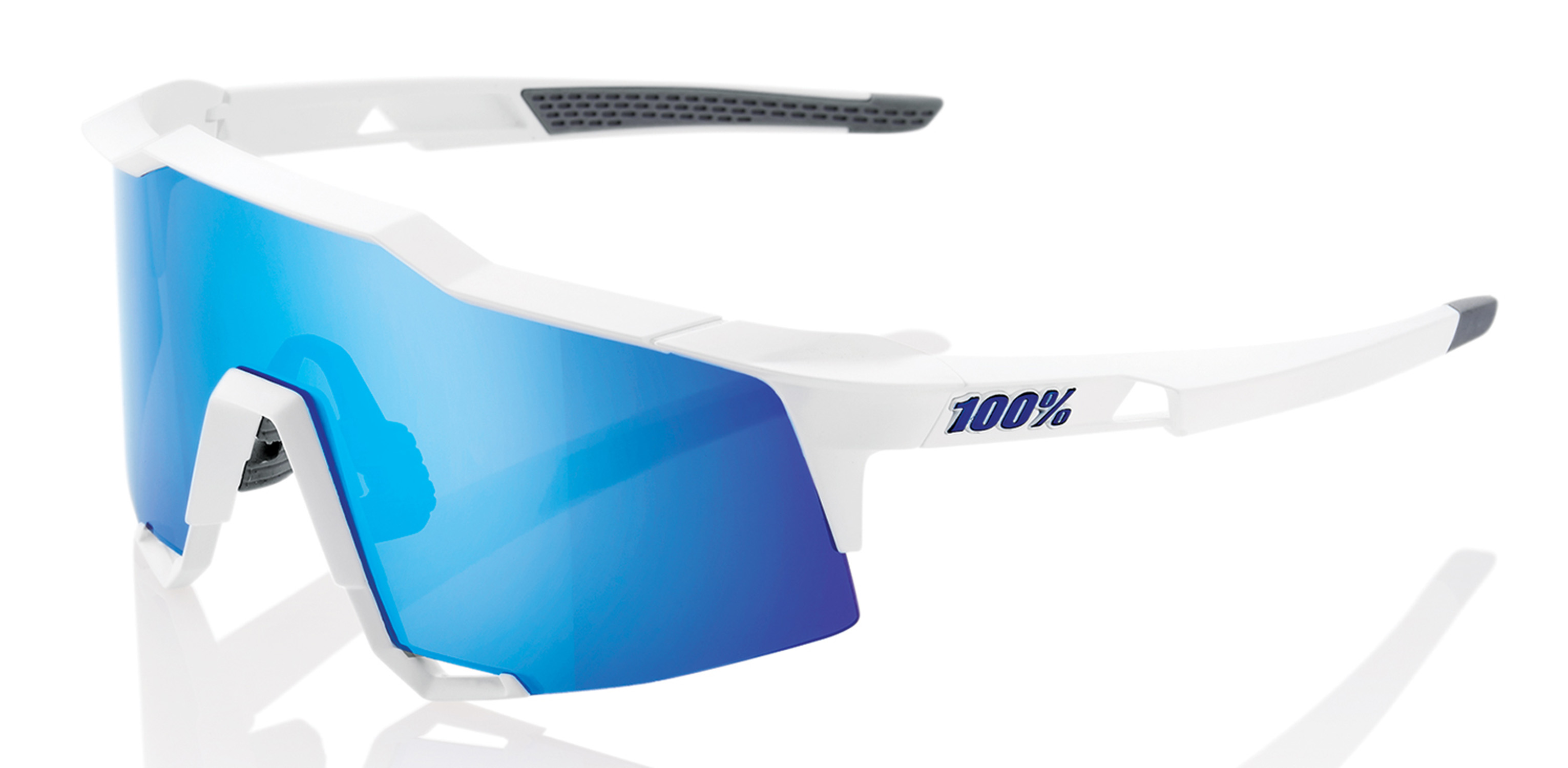 100% Speedcraft Matte White Hiper Mirror Sonnenbrille