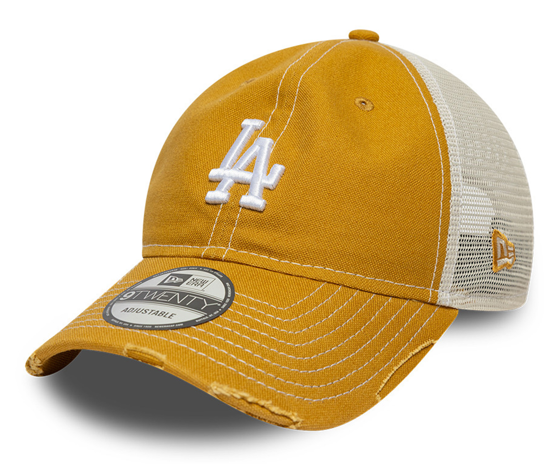 New Era Canvas 9Twenty Trucker Cap Los Angeles Dodgers Beige 26143