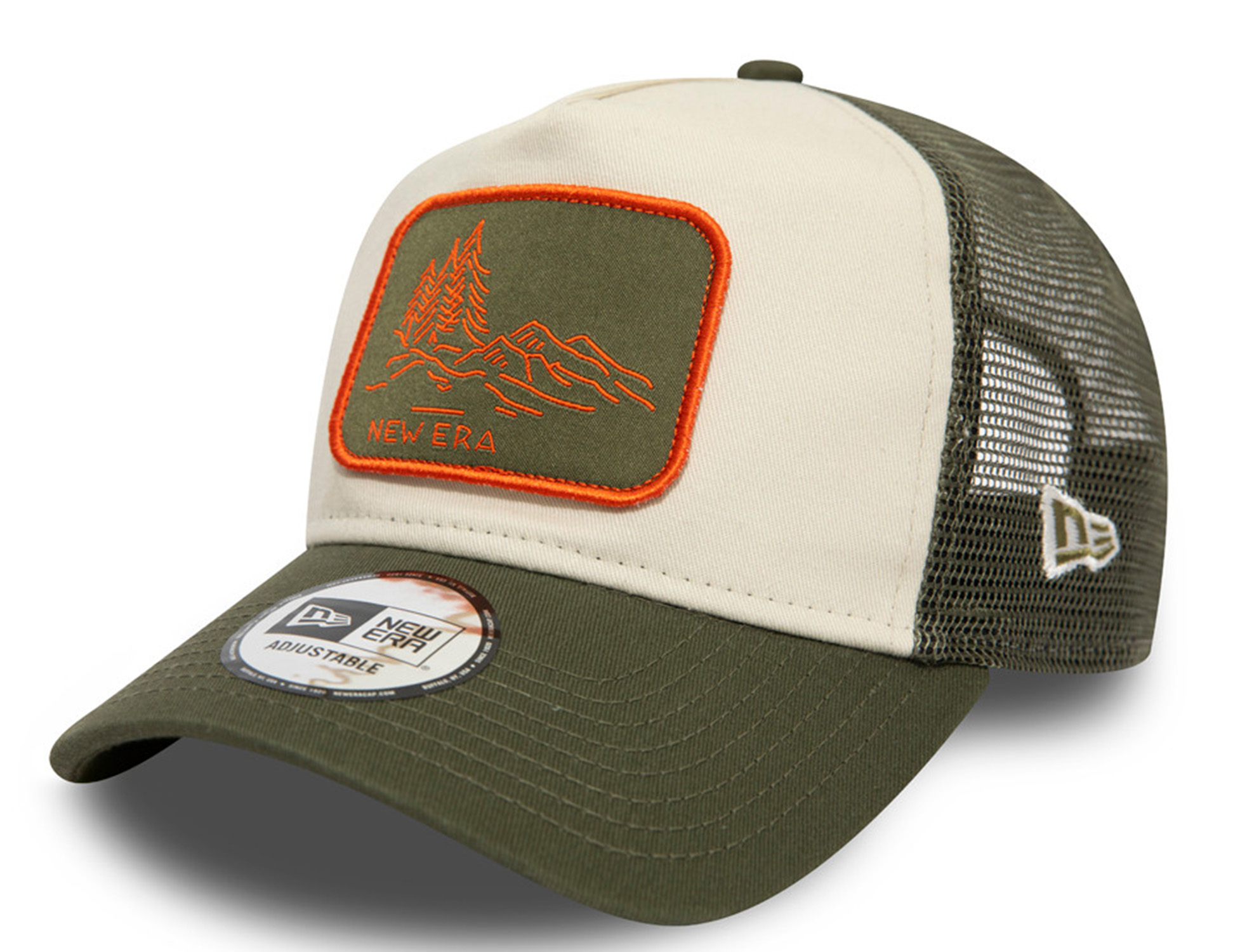 New Era Washed 940 AF Trucker Cap Olive 26135