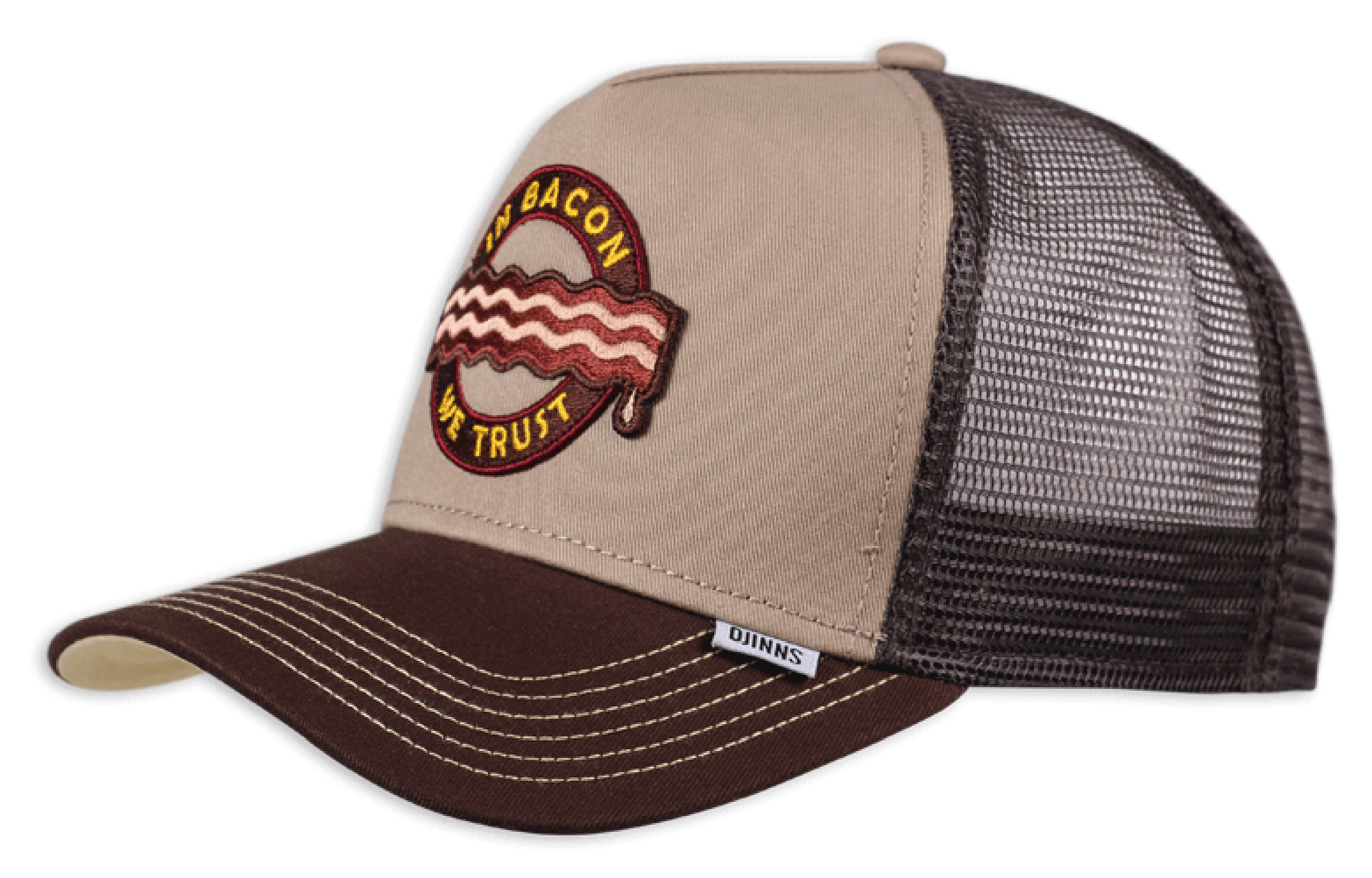 Djinns HFT Trucker Cap Food Bacon Khaki 24289 Djinns HFT Trucker Cap Food Bacon Khaki 24289