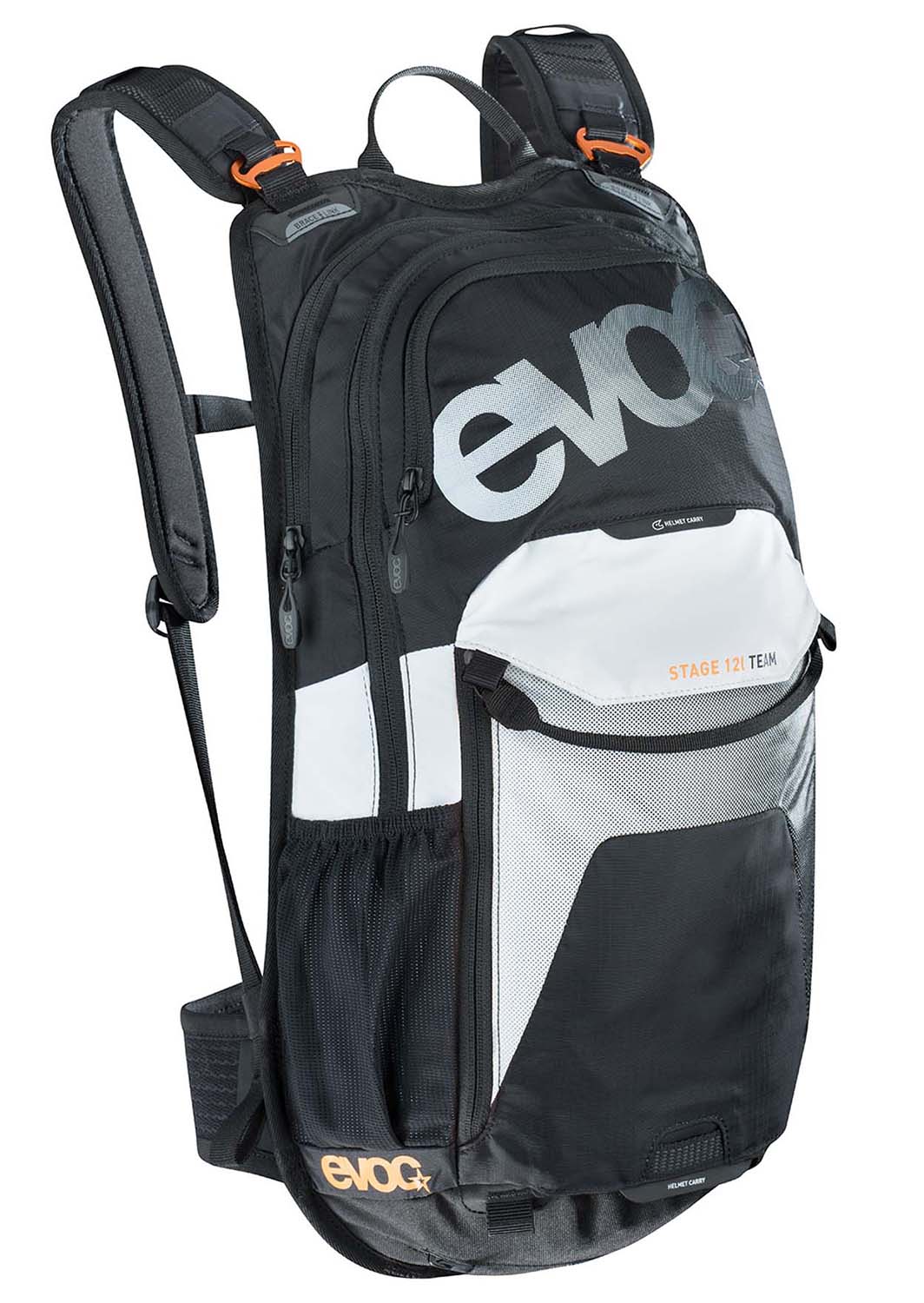 Evoc Stage 12L Team Bike Rucksack Black White Orange 14045