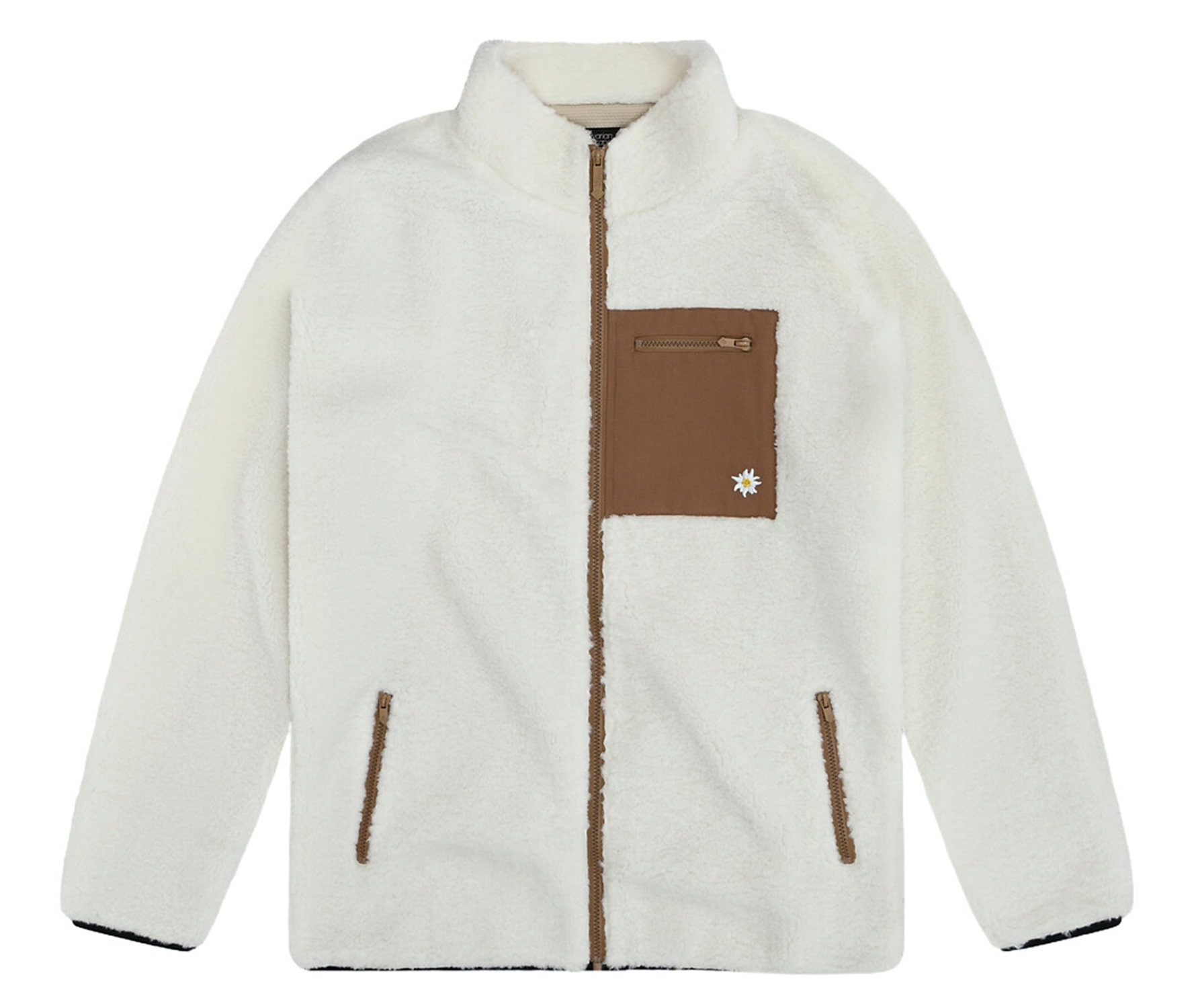 Bavarian Caps Sherpa Zipper Edelweiß Natur 25791