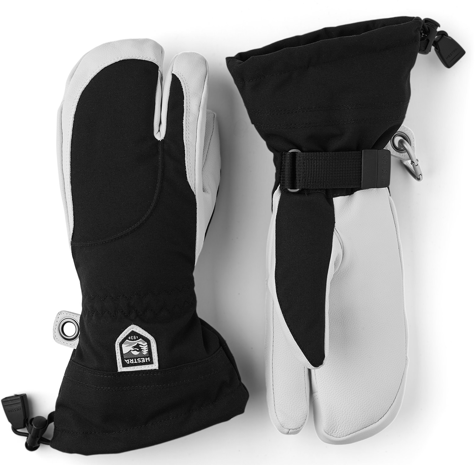 Hestra Heli Ski Damen 3 Finger Handschuh Black Offwhite 25/26 24825
