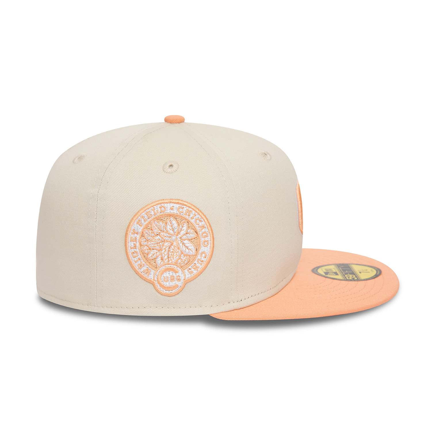 New Era White Crown 59Fifty Cap Chicago Cubs Beige Rose
