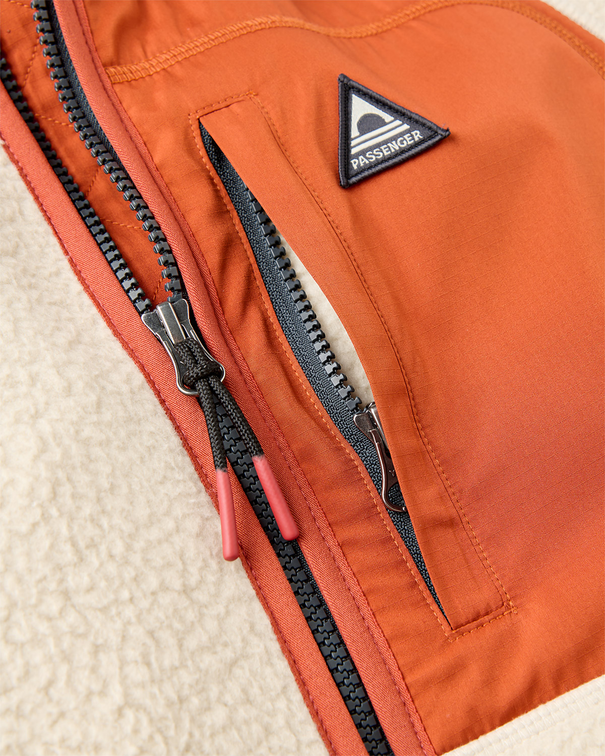 Passenger Offgrid Full Zip Sherpa Fleece Jacke Oatmeal